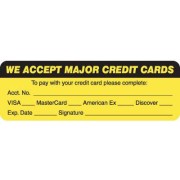 MAP5790 - WE ACCEPT MAJOR CREDIT CARDS - Fl Chartreuse, 3